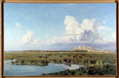 Landskapet i Camargue (olja på duk) av Joseph Garibaldi