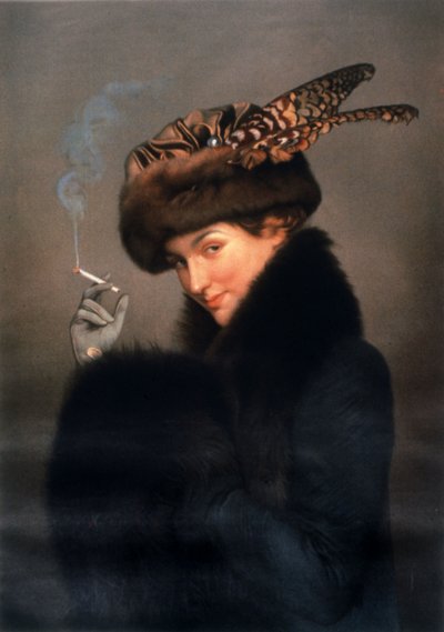 Kvinna som röker cigarett av Joseph Granie