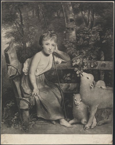 Miss Mary Palmer som "The Young Shepherdess" av Joseph Grozer