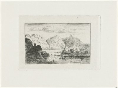 bergslandskap Bergslandskap på Aar av Joseph Hartogensis