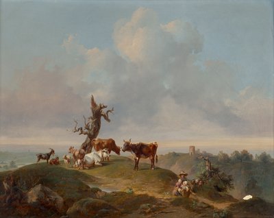 Kor och getter i hagen av Joseph Heicke