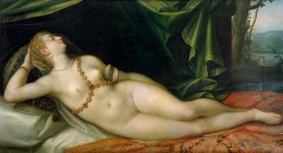 Venus sover, av Joseph Heintz den äldre (1564-1609). av Joseph Heintz