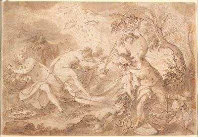 Olika gudar och gudinnor: Ceres, Venus, Mars och Merkurius av Joseph Heintz d.Æ.