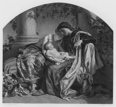 Den förstfödde, från bilden i Kungliga Samlingen (gravyr) av Joseph Henri François van Lerius