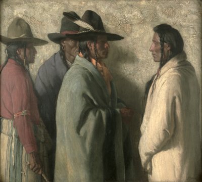 Young Chiefs Mission, ca 1919 (olja på duk) av Joseph Henry Sharp