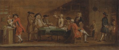 Figurer i en krog eller kaffestuga av Joseph Highmore