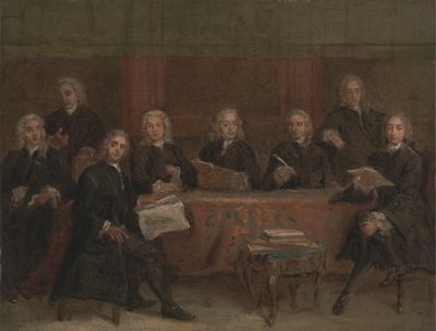 Studera för ett gruppporträtt av Joseph Highmore
