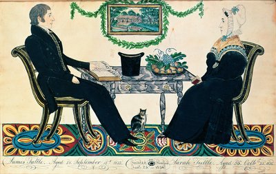 James och Sarah Tuttle, 1836 av Joseph Hilliard Davis