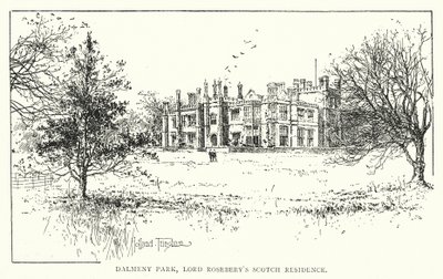 Dalmeny Park, Lord Roseberys skotska residens (lito) av Joseph Holland Tringham