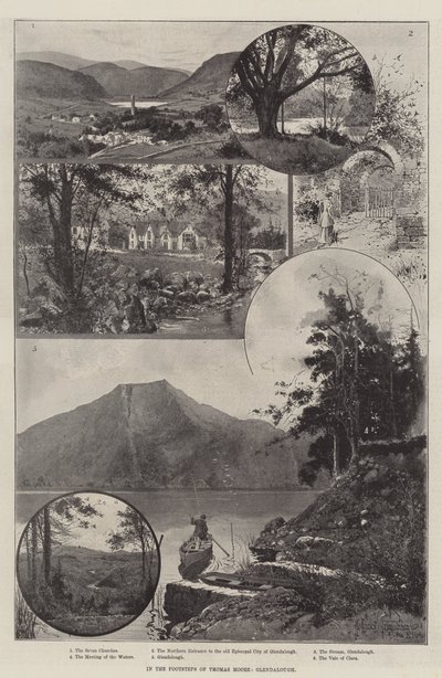 I fotspåren av Thomas Moore, Glendalough av Joseph Holland Tringham