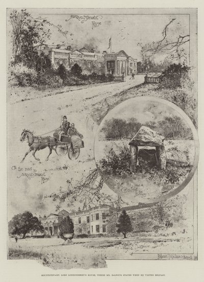 Mountstewart, Lord Londonderrys hus, där Mr Balfour bodde när han besökte Belfast av Joseph Holland Tringham