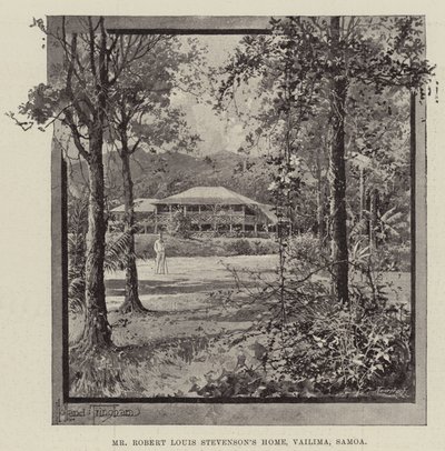 Mr Robert Louis Stevensons hem, Vailima, Samoa av Joseph Holland Tringham