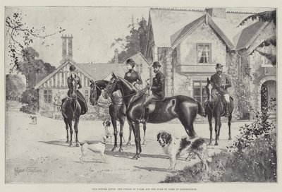 Våra framtida kungar, prinsen av Wales och hertigen av York i Sandringham av Joseph Holland Tringham