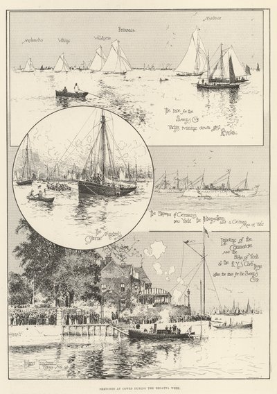 Skisser på Cowes under Regattaveckan av Joseph Holland Tringham