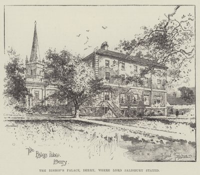Biskopens palats, Derry, där Lord Salisbury bodde av Joseph Holland Tringham