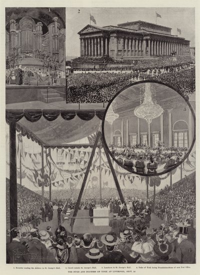Hertigen och hertiginnan av York i Liverpool den 10 september av Joseph Holland Tringham