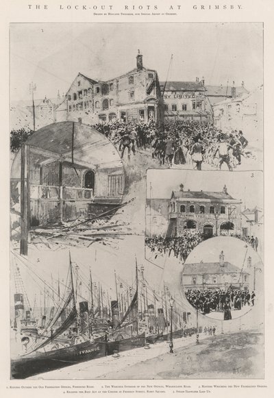 Utkikskravallerna i Grimsby av Joseph Holland Tringham