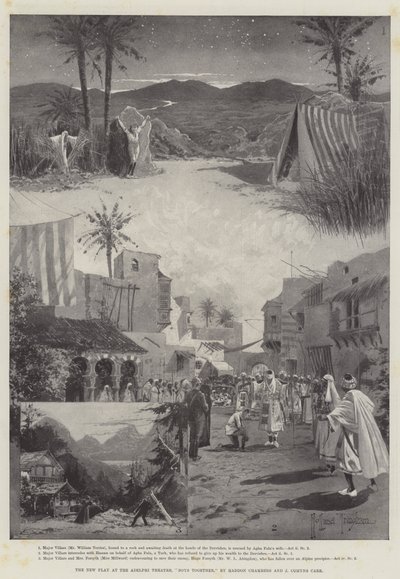 The New Play at the Adelphi Theatre, Boys Together, av Haddon Chambers och J Comyns Carr av Joseph Holland Tringham