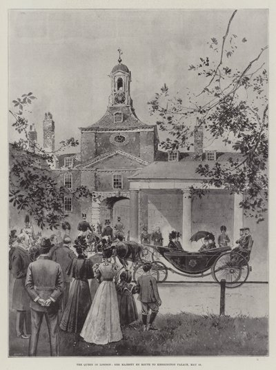 Drottningen i London, Hennes Majestät På väg till Kensington Palace, 15 maj av Joseph Holland Tringham