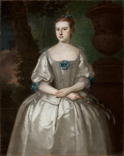 Porträtt av Hannah Babcock Bours, 1759 (se 183416 för par) av Joseph Jonathan Blackburn