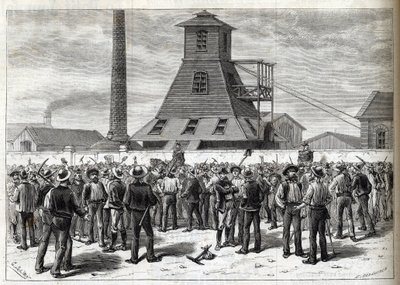 Strejk vid Anzin-gruvorna (Pas-de-Calais) 1884 - Greves aux mines d