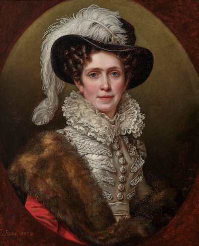 Caroline av Baden 1776-1841, drottning av Bayern, 1823. av Joseph Carl Stieler