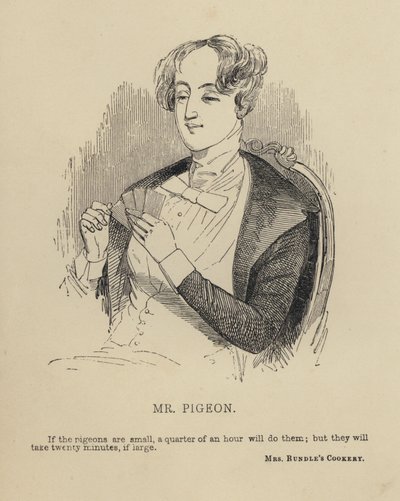 Kenny Meadows: Mr Pigeon (gravyr) av Joseph Kenny (after) Meadows