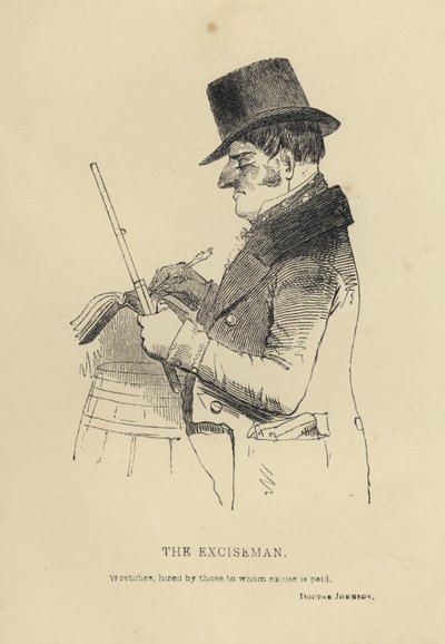 Kenny Meadows: The Exciseman (gravyr) av Joseph Kenny (after) Meadows