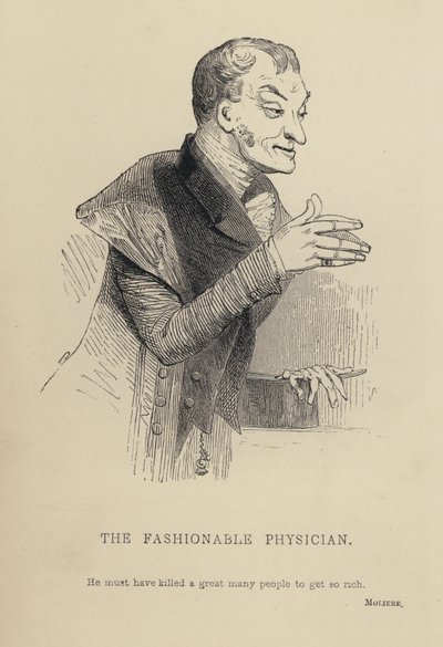 Kenny Meadows: The Fashionable Physician (gravyr) av Joseph Kenny (after) Meadows