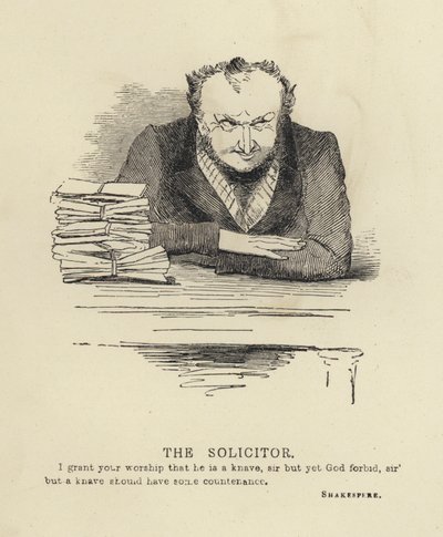 Kenny Meadows: The Solicitor (gravyr) av Joseph Kenny (after) Meadows