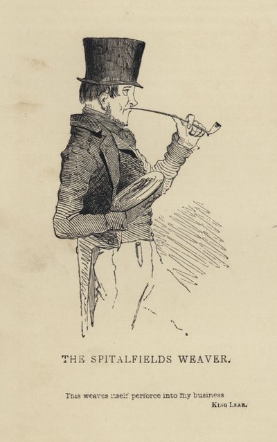 Kenny Meadows: The Spitalfields Weaver (gravyr) av Joseph Kenny (after) Meadows