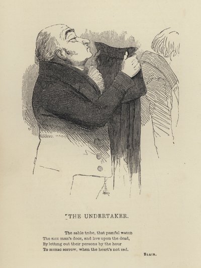 Kenny Meadows: The Undertaker (gravyr) av Joseph Kenny (after) Meadows