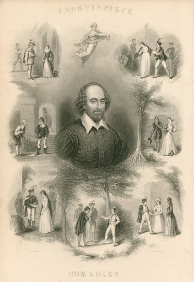Shakespeares komedier - Frontispice av Joseph Kenny Meadows