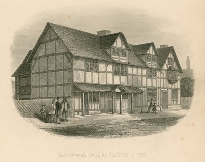 Shakespeares hus som restaurerades 1864 av Joseph Kenny Meadows