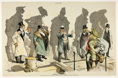 Looking Backward, från Puck av Joseph Keppler