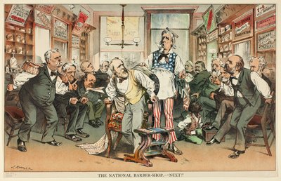 The National Barber Shop - Nästa av Joseph Keppler