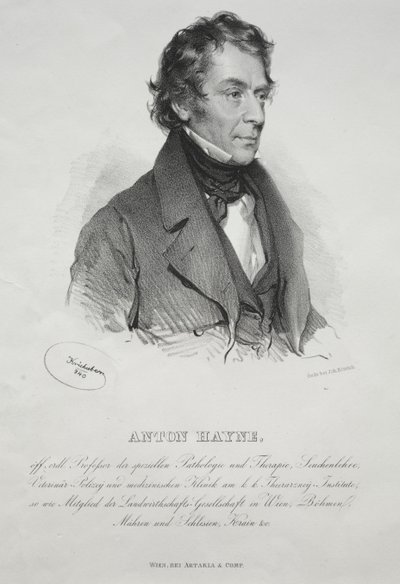 Porträtt av Dr Anton Hayne, 1840. av Joseph Kriehuber