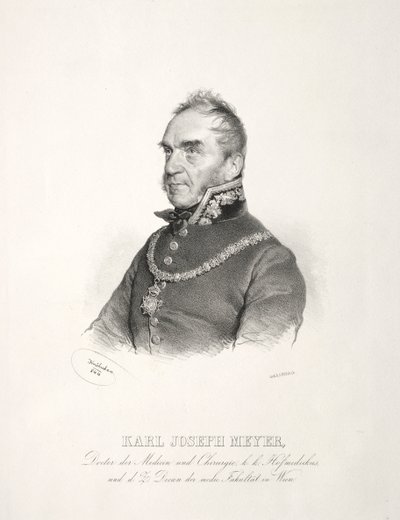Porträtt av Dr Karl Joseph Meyer, 1844. av Joseph Kriehuber