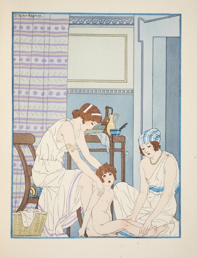 Care of Infants, illustration från "The Works of Hippocrates", 1934 av Joseph Kuhn Regnier
