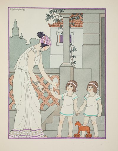 Enäggstvillingar, illustration från "The Works of Hippocrates", 1934 av Joseph Kuhn Regnier