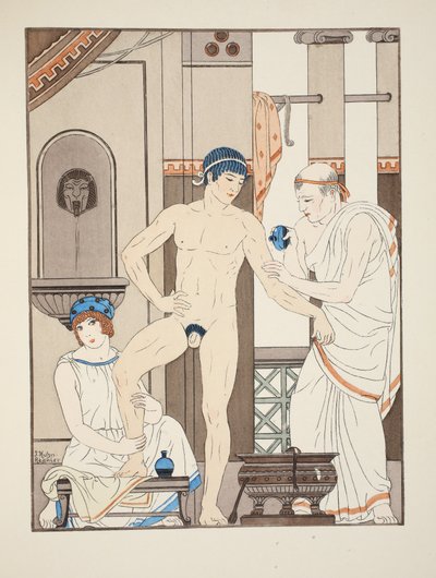 Massage, illustration från 