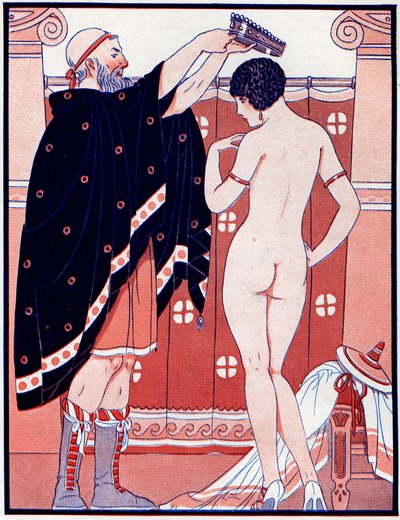 Tre feminina priser - pris för skönhet - illustration från la Vie Parisienne, 1929 av Joseph Kuhn Regnier