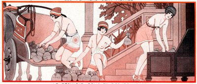 Vad var, under den olympiska perioden, Le Prix de Diane - Fullständiga tävlingsresultat - Le Result complet de races - illustration från la Vie Parisienne, 1927 av Joseph Kuhn Regnier