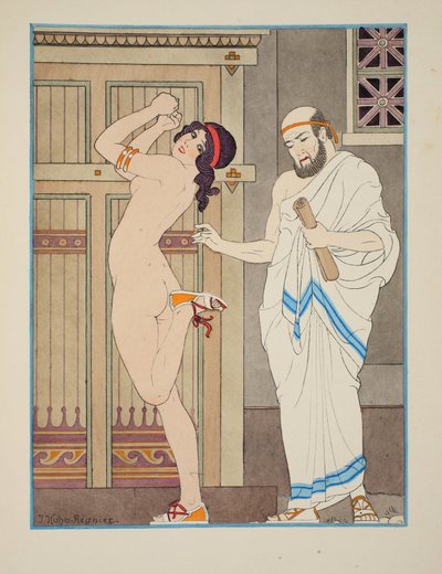 Ungdomens lek, illustration från Hippokrates verk, 1934 av Joseph Kuhn Regnier