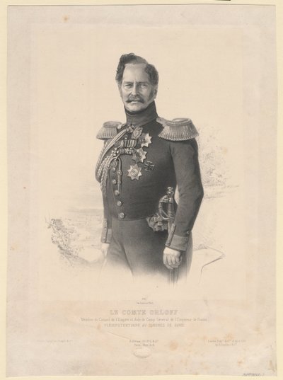Porträtt av greve Alexey Fyodorovich Orlov 1787-1862 av Joseph Lemercier