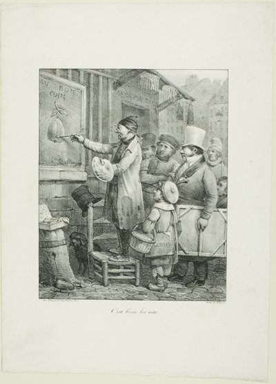 How Beautiful are the Arts, från Croquis Lithographiques...1823 av Joseph Louis Hippolyte Bellange