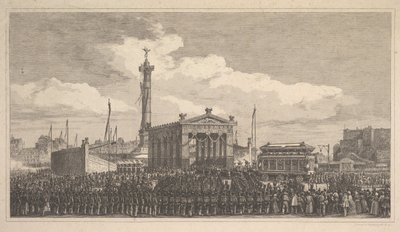 Ceremoni för invigningen av kolumnen i juli 1840, 1840. av Joseph Louis Trimolet