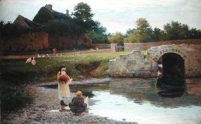 Leker vid Gamla bron av Joseph Malachy Kavanagh