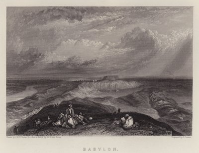Babylon (färg litho) av Joseph Mallord William (after) Turner