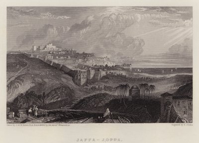 Jaffa, Joppa (färg litho) av Joseph Mallord William (after) Turner